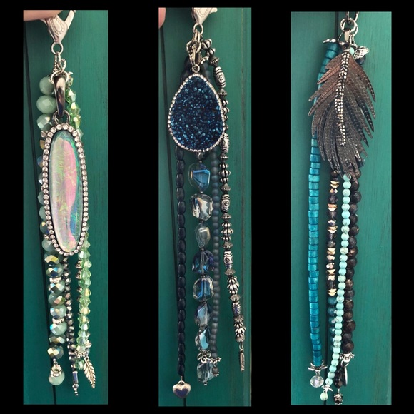 🦄 Beaded Bling Purse Bag Geode Charm Keychain - Picture 12 of 14